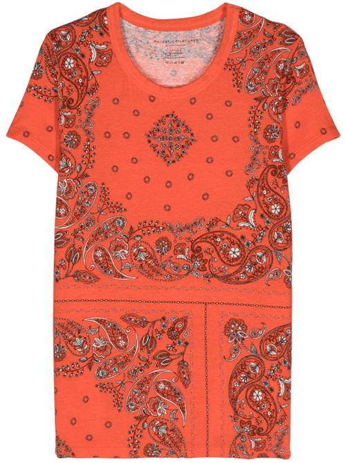 T-shirt donna maniche corte bandana MAJESTIC FILATURES | M396FTS831403